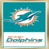 NFL Miami Dolphins - Logo 21 Wall Poster, 34L" x 22.4W", Gold Framed Version view 1