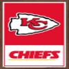 Trends International NFL Kansas City Chiefs - Logo 21 Wall Poster, 34L x 22.4W, Mahogany Framed Version view 1
