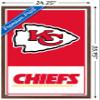 Trends International NFL Kansas City Chiefs - Logo 21 Wall Poster, 34L x 22.4W, Mahogany Framed Version view 3