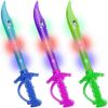 ArtCreativity Light Up Shark Swords for Kids, Halloween Costume Accessories, Halloween Light Up Toys, Set of 3, 15 Inch Toy Sword with Flashing LED Lights, Great Toy Sword for Kids view 2