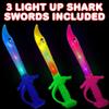 ArtCreativity Light Up Shark Swords for Kids, Halloween Costume Accessories, Halloween Light Up Toys, Set of 3, 15 Inch Toy Sword with Flashing LED Lights, Great Toy Sword for Kids view 3