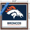NFL Denver Broncos - Logo 21 Wall Poster, 22.4L x 14.7W, Mahogany Framed Version view 3