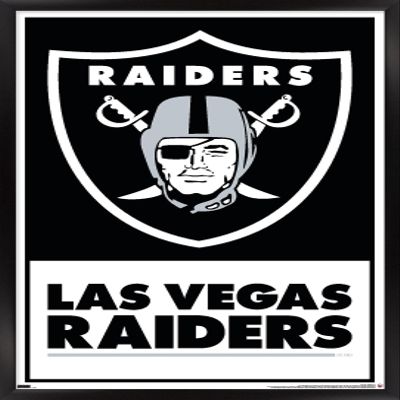 NFL Las Vegas Raiders - Logo 21 Wall Poster, 34L" x 22.4W", Black Framed Version