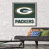 NFL Green Bay Packers - Logo 21 Wall Poster, 34L" x 22.4W", Barnwood Framed Version view 2