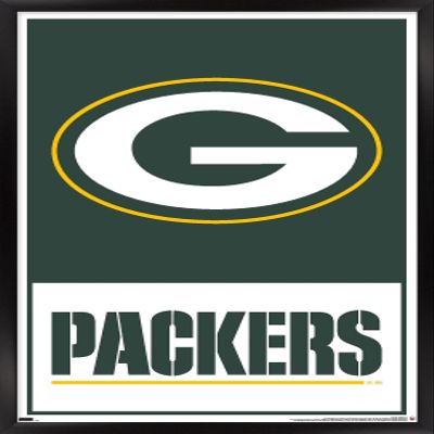 NFL Green Bay Packers - Logo 21 Wall Poster, 34L" x 22.4W", Black Framed Version