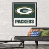NFL Green Bay Packers - Logo 21 Wall Poster, 34L" x 22.4W", Black Framed Version view 2