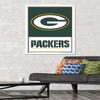 NFL Green Bay Packers - Logo 21 Wall Poster, 34L" x 22.4W", White Framed Version view 2