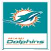 NFL Miami Dolphins - Logo 21 Wall Poster, 22.4L" x 14.7W", White Framed Version view 1