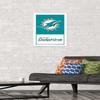 NFL Miami Dolphins - Logo 21 Wall Poster, 22.4L" x 14.7W", White Framed Version view 2