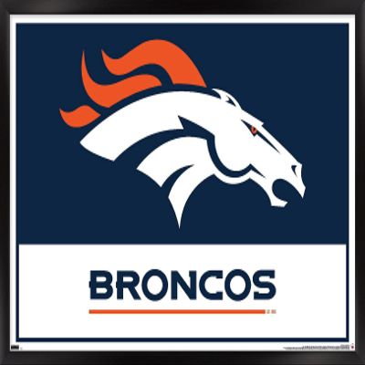 NFL Denver Broncos - Logo 21 Wall Poster, 34L x 22.4W, Black Framed Version