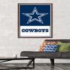 NFL Dallas Cowboys- Logo 21 Wall Poster, 34L" x 22.4W", Mahogany Framed Version view 2