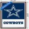 NFL Dallas Cowboys- Logo 21 Wall Poster, 34L" x 22.4W", Mahogany Framed Version view 3