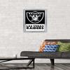 NFL Las Vegas Raiders - Logo 21 Wall Poster, 22.4L" x 14.7W", Silver Framed Version view 2
