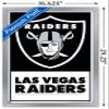 NFL Las Vegas Raiders - Logo 21 Wall Poster, 22.4L" x 14.7W", Silver Framed Version view 3