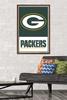 NFL Green Bay Packers - Logo 21 Wall Poster, 34L" x 22.4W", Mahogany Framed Version view 2
