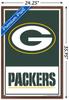 NFL Green Bay Packers - Logo 21 Wall Poster, 34L" x 22.4W", Mahogany Framed Version view 3