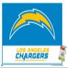 Trends International NFL Los Angeles Chargers - Logo 21 Wall Poster, 22.37" x 34.00", Poster & Push Pin Bundle view 1