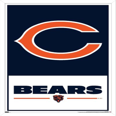 NFL Chicago Bears - Logo 21 Wall Poster, 34L" x 22.4W", White Framed Version