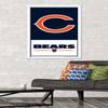 NFL Chicago Bears - Logo 21 Wall Poster, 34L" x 22.4W", White Framed Version view 2