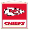 Trends International NFL Kansas City Chiefs - Logo 21 Wall Poster, 22.37" x 34.00", Premium Print and Beechwood Hanger Bundle view 1