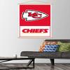 Trends International NFL Kansas City Chiefs - Logo 21 Wall Poster, 22.37" x 34.00", Premium Print and Beechwood Hanger Bundle view 2