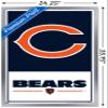 NFL Chicago Bears - Logo 21 Wall Poster, 34L" x 22.4W", Silver Framed Version view 3