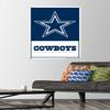 Trends International NFL Dallas Cowboys- Logo 21 Wall Poster, 22.37" x 34.00", Poster & Push Pin Bundle view 2