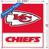 Trends International NFL Kansas City Chiefs - Logo 21 Wall Poster, 22.37" x 34.00", Premium Poster & Push Pin Bundle view 3