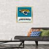Trends International NFL Jacksonville Jaguars - Logo 21 Wall Poster, 22.4L x 14.7W, Gold Framed Version view 2