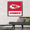 Trends International NFL Kansas City Chiefs - Logo 21 Wall Poster, 34L x 22.4W, Black Framed Version view 2