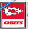 Trends International NFL Kansas City Chiefs - Logo 21 Wall Poster, 34L x 22.4W, Black Framed Version view 3