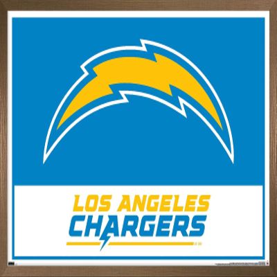 NFL Los Angeles Chargers - Logo 21 Wall Poster, 34L" x 22.4W", Bronze Framed Version