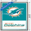 NFL Miami Dolphins - Logo 21 Wall Poster, 34L" x 22.4W", Barnwood Framed Version view 3