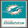 NFL Miami Dolphins - Logo 21 Wall Poster, 22.4L" x 14.7W", Mahogany Framed Version view 1