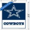 NFL Dallas Cowboys- Logo 21 Wall Poster, 34L" x 22.4W", White Framed Version view 3