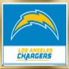 NFL Los Angeles Chargers - Logo 21 Wall Poster, 34L" x 22.4W", Gold Framed Version view 1