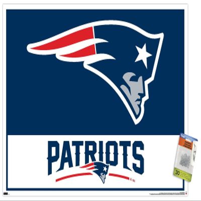 Trends International NFL New England Patriots - Logo 21 Wall Poster with Pushpins