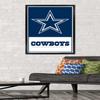 NFL Dallas Cowboys- Logo 21 Wall Poster, 34L" x 22.4W", Black Framed Version view 2
