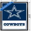 NFL Dallas Cowboys- Logo 21 Wall Poster, 34L" x 22.4W", Black Framed Version view 3