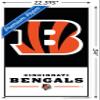 Trends International NFL Cincinnati Bengals - Logo 21 Wall Poster, 22.37" x 34.00", Premium Poster & Push Pin Bundle view 3