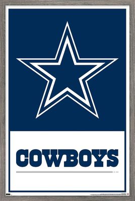 NFL Dallas Cowboys- Logo 21 Wall Poster, 34L" x 22.4W", Barnwood Framed Version
