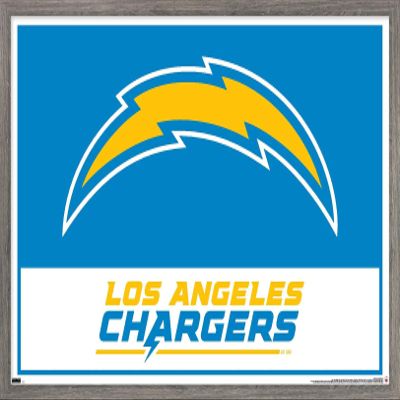 NFL Los Angeles Chargers - Logo 21 Wall Poster, 34L" x 22.4W", Barnwood Framed Version