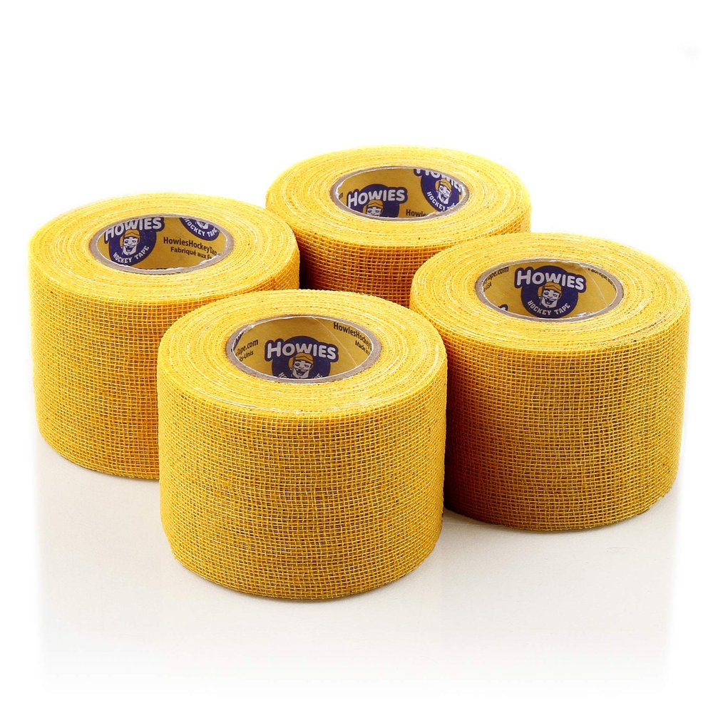 Howies Hockey Tape - Pro and Stretch Grip Hockey Tape (4 Pack) Coband Cohesive Wrap (Yellow Pro)