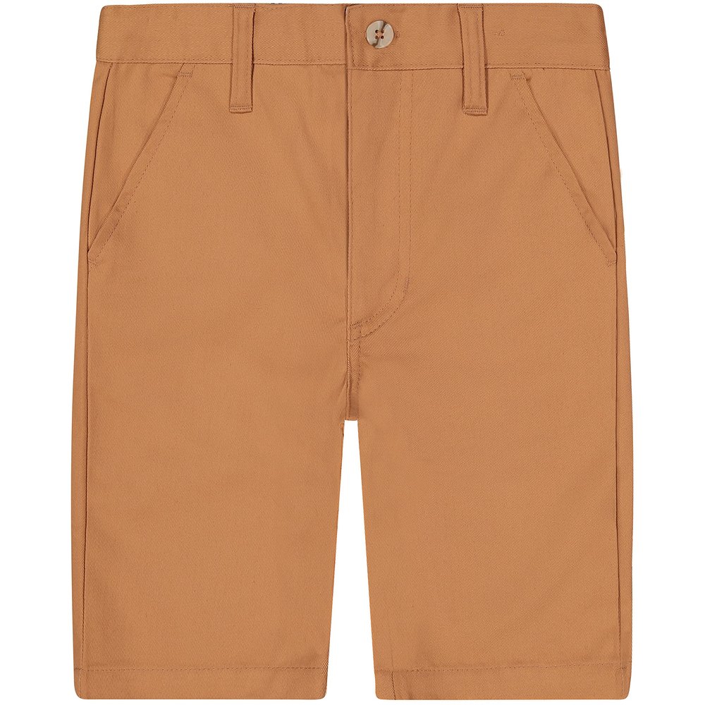 Buyless Fashion Boys Shorts Pants Flat Front Cotton Casual Straight Cut - 19S21-RST-5 Rust