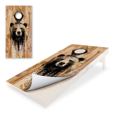 Cornhole Wraps & Decals - 35+ Designs Laminated Vinyl Skins for Boards - Premium Outdoor Bean Bag Toss Game Accessories