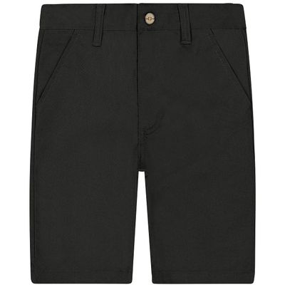 Buyless Fashion Boys Shorts Pants Flat Front Cotton Casual Straight Cut - 19S21-BLK-4 Black