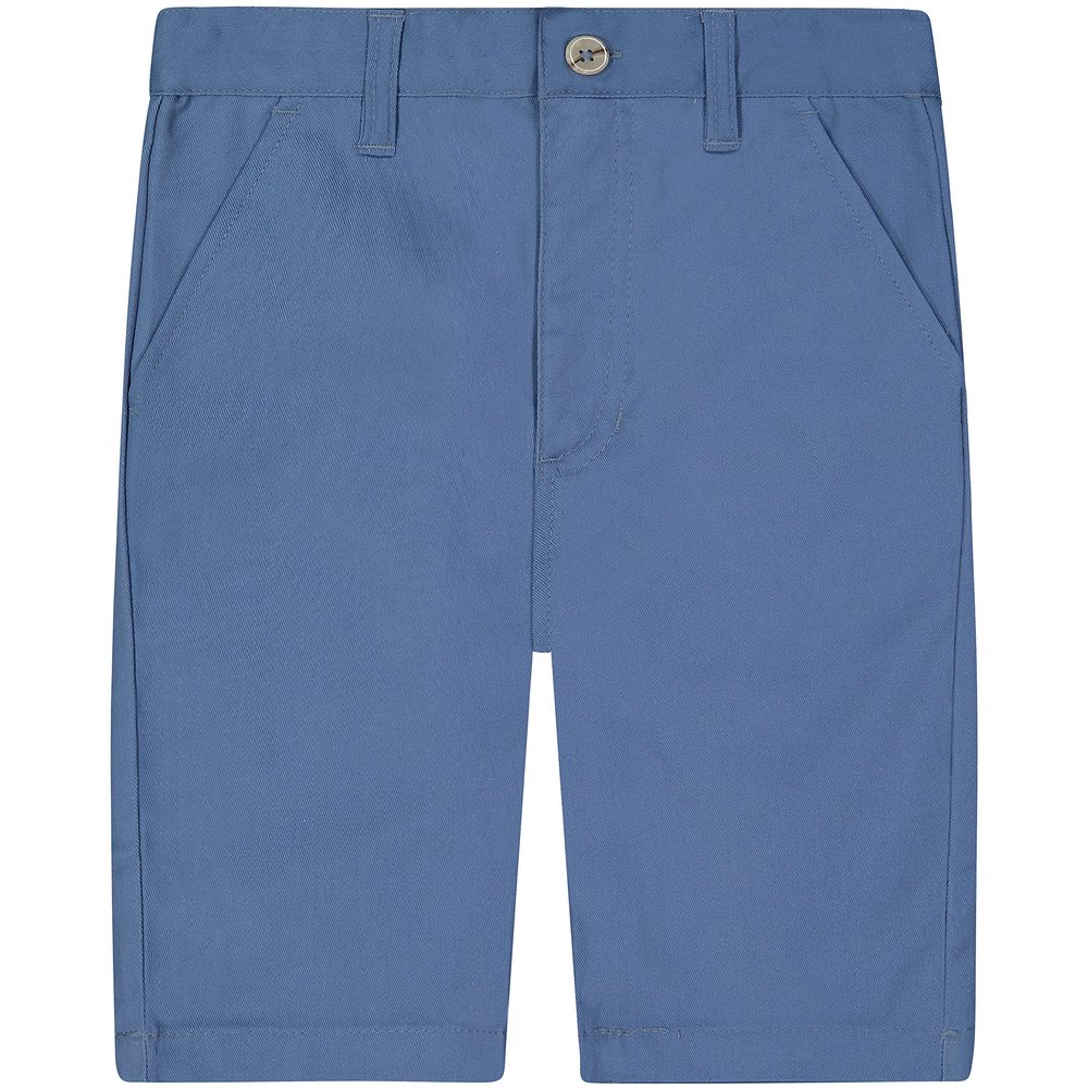 Buyless Fashion Boys Shorts Pants Flat Front Cotton Casual Straight Cut - 19S21-IND-6 Indigo
