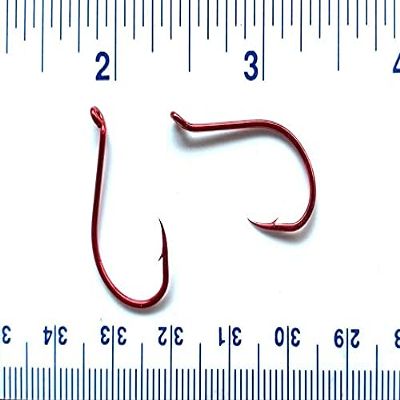 1000 Gerry's Tackle 2X Strength 8299 Red Chrome Octopus Hooks Size 1