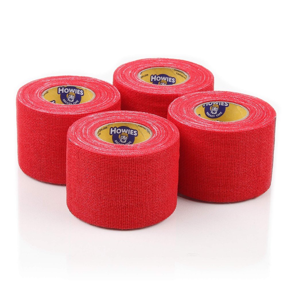 Howies Hockey Tape - Pro and Stretch Grip Hockey Tape (4 Pack) Coband Cohesive Wrap (Red Pro)