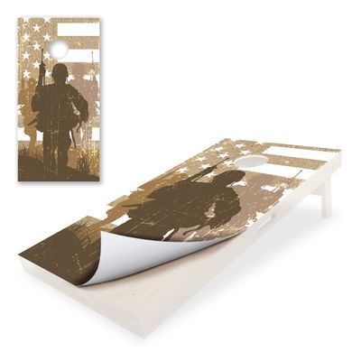 Cornhole Wraps and Decals - 35+ Designs Laminated Vinyl Skins for Boards - Premium Outdoor Bean Bag Toss Game Accessories